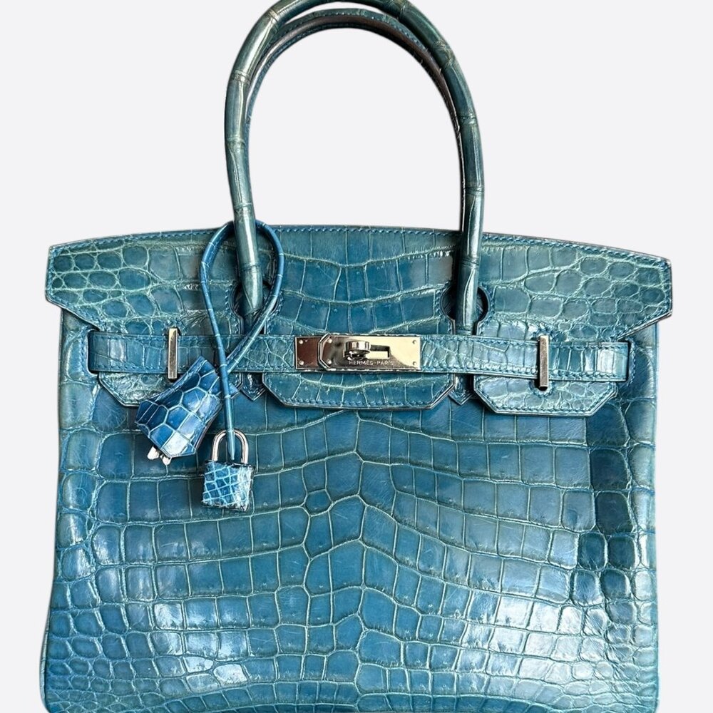 Hermes Blue Crocodile Birkin 30
